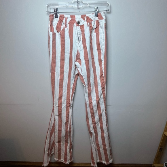 Altar’d State Emerie Flare Striped Pants Small - Picture 5 of 5